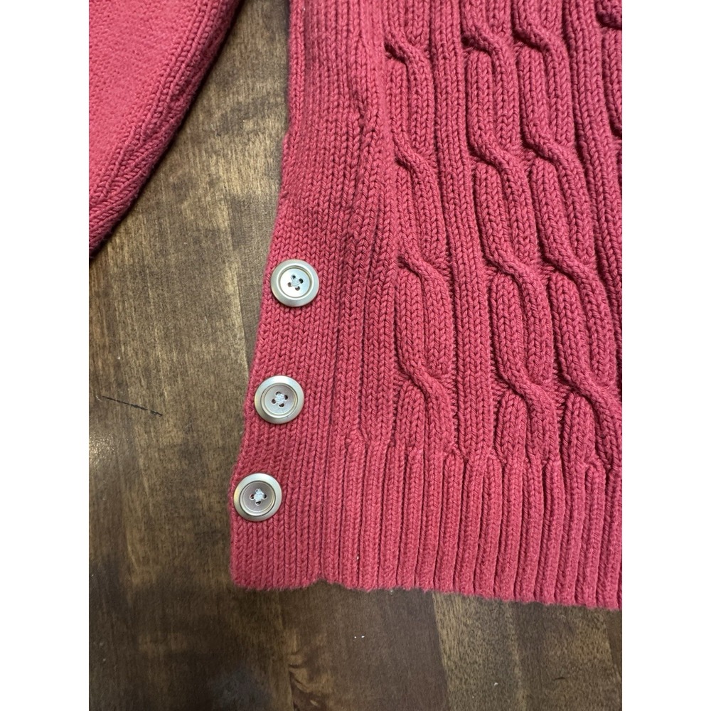 Talbots Red Turtle Neck Pull Over Sweater 100% Co… - image 3